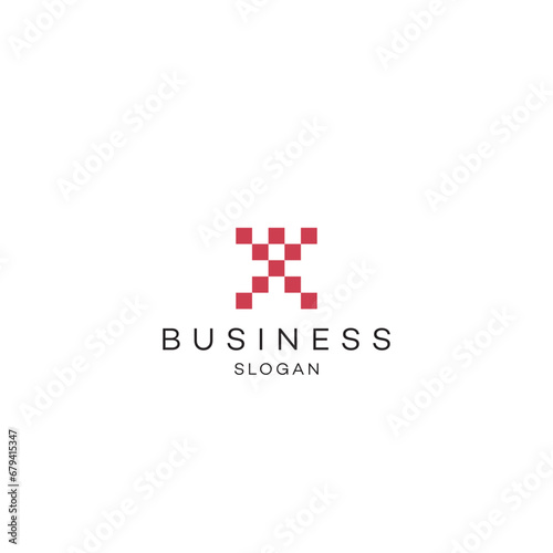 Digital x pixels logo design business solution Abstract vector brand flat Icon design vector modern minimal style illustration emblem sign symbol logotype typography