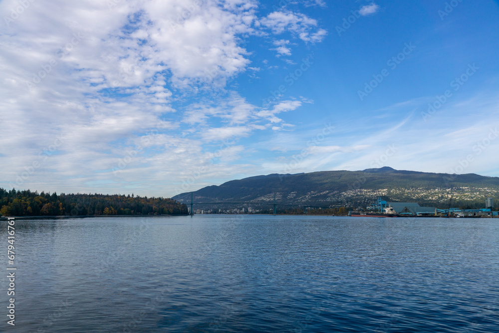 View of North Vancouver from Stanley Park, nature 