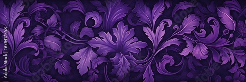 Beautiful purple damask pattern background