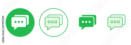 Chat icon set. speech bubble icon. comment icon vector. message. contact us