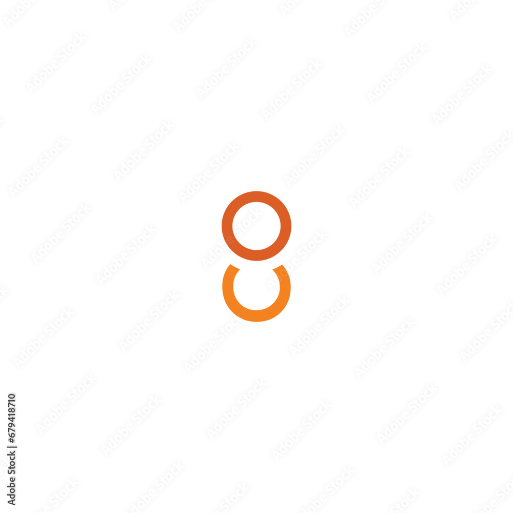 Letter O G U round circle logo design business solution Abstract vector brand flat Icon design vector modern minimal style illustration emblem sign symbol logotype typography