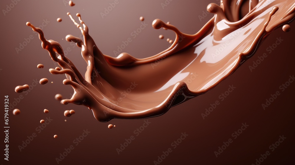 Splash of chocolate. Chocolate splash background Splash of chocolate. Chocolate splash background