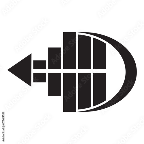 Financial business logo or financial graphic logo.Logo for financial business results data.With icon design vector template illustration.
