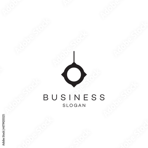 Compass target direction adventure round circle logo design business solution Abstract vector brand flat Icon design vector modern minimal style illustration emblem sign symbol logotype typography
