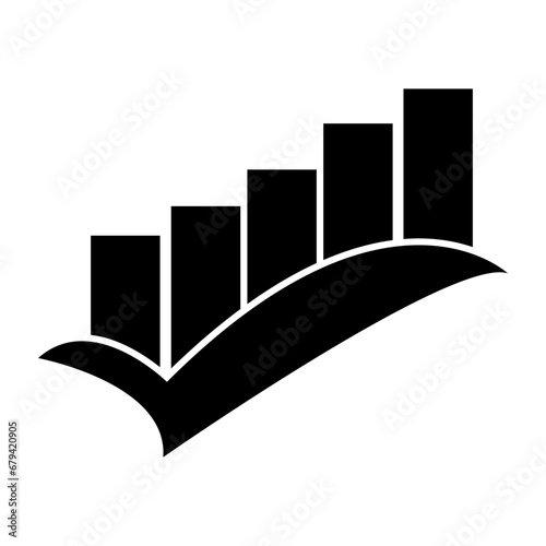 Financial business logo or financial graphic logo.Logo for financial business results data.With icon design vector template illustration.