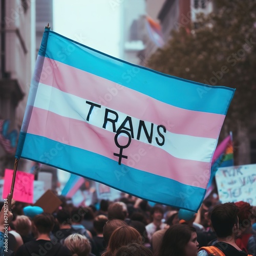 Protest of people trans equality rights human diversity sexuality