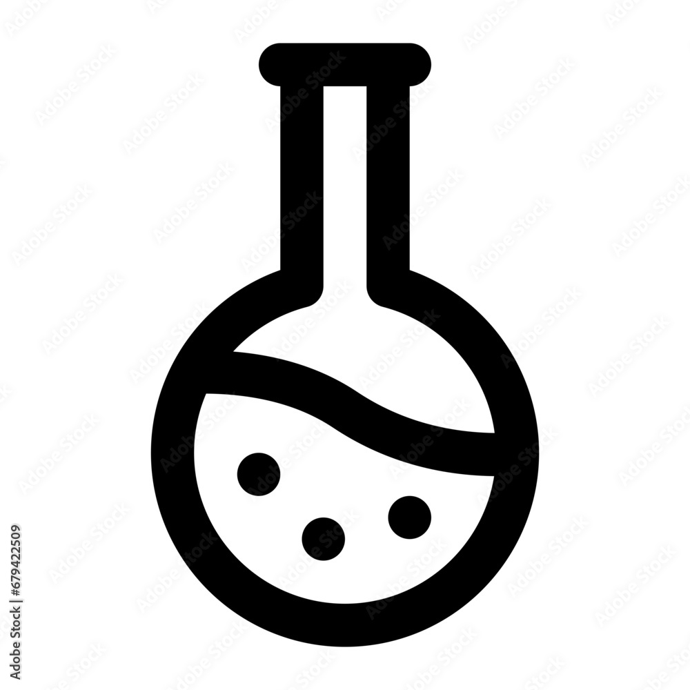 Chemistry icon with outline style. Chemistry icon with outline style.