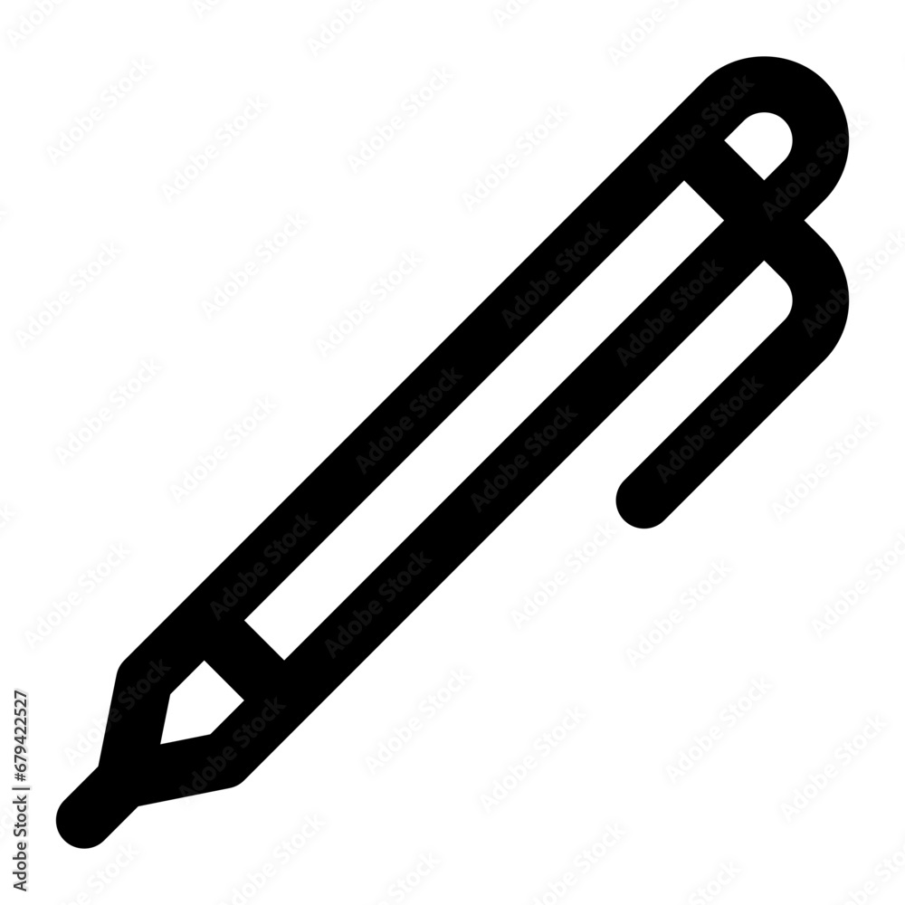 Pen icon with outline style. Pen icon with outline style.