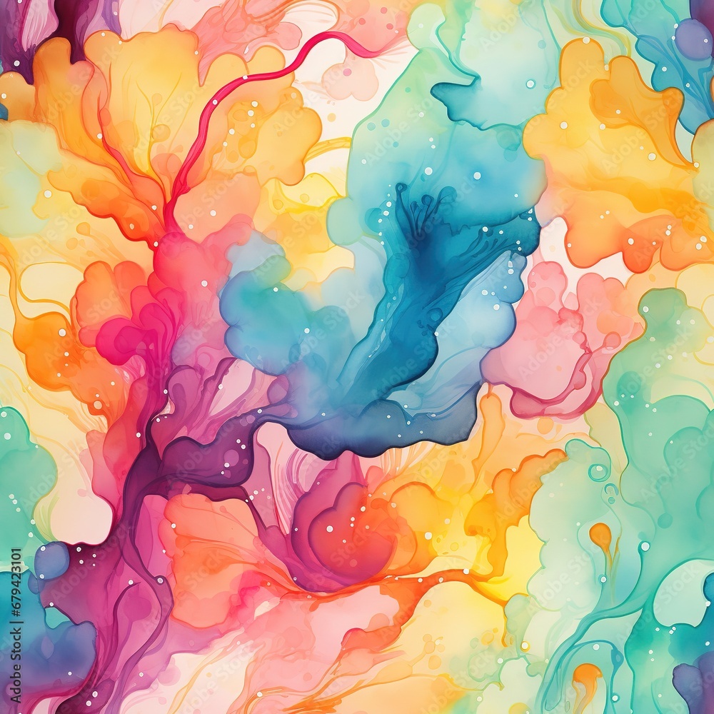 Colorful abstract watercolor background with generative ai
