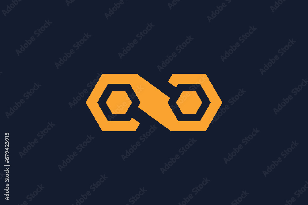 infinity logo design with modern concept premium vector