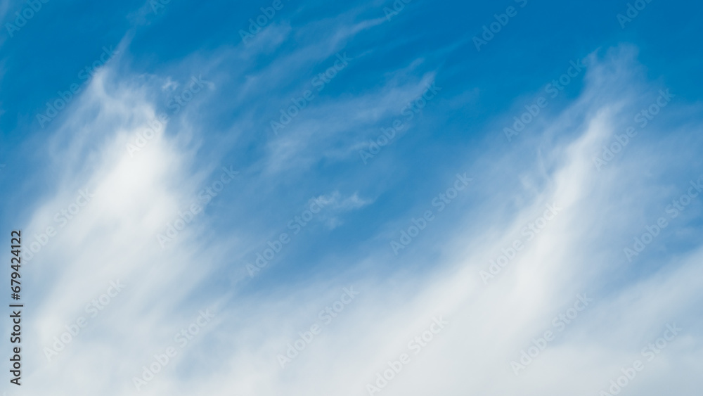 Obraz premium blue sky and clouds, blue white background