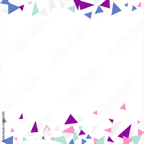 Colored triangles abstract geometric pattern with. Can be used as poster, banner, border, background, wallpaper, card, print, web. Vector illustration
