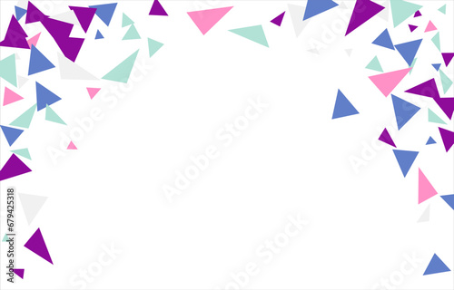 Colored triangles abstract geometric pattern with. Can be used as poster, banner, border, background, wallpaper, card, print, web. Vector illustration