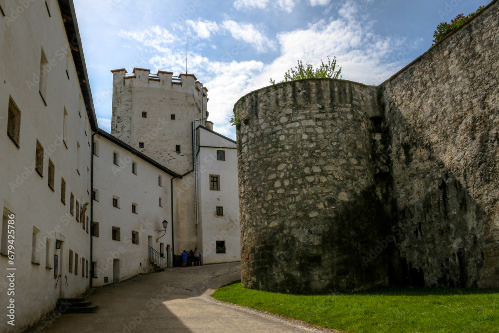 Views from Hohensalzburg Fortress in the city of Salzburg, Austria