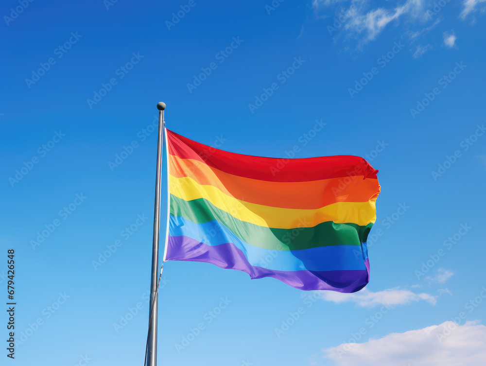 LGBTQ+ Pride Symbol: Flag in the Wind LGBTQ+ Pride Symbol: Flag in the Wind