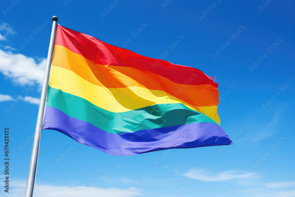LGBTQ+ Pride Symbol: Flag in the Wind LGBTQ+ Pride Symbol: Flag in the Wind