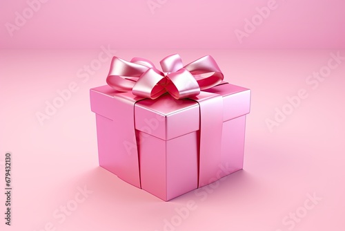 Pink gift box image concept. © LimeSky