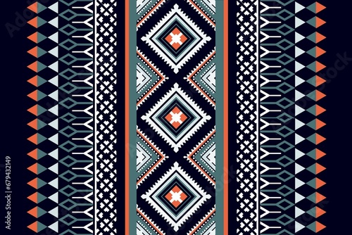 Geometric patterns with simple shapes. Tribal and ethnic fabrics. African, American, Mexican, Indian styles. Simple geometric pattern elements are best used in web design, business textile printing.