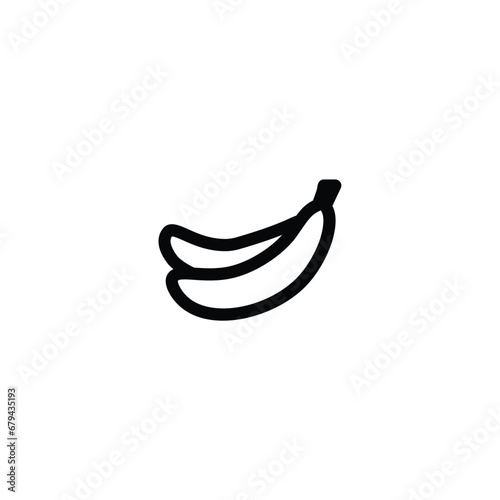 Banana icon vector  outline icon For Web and mobile apps