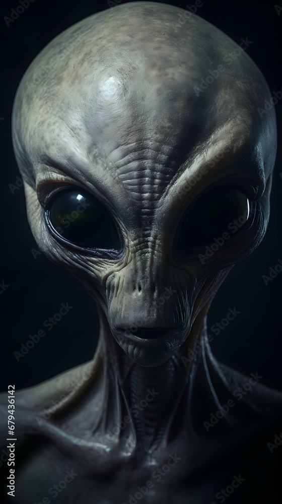 Alien portrait, extraterestial, alien photo, extraterestial photo, ufo