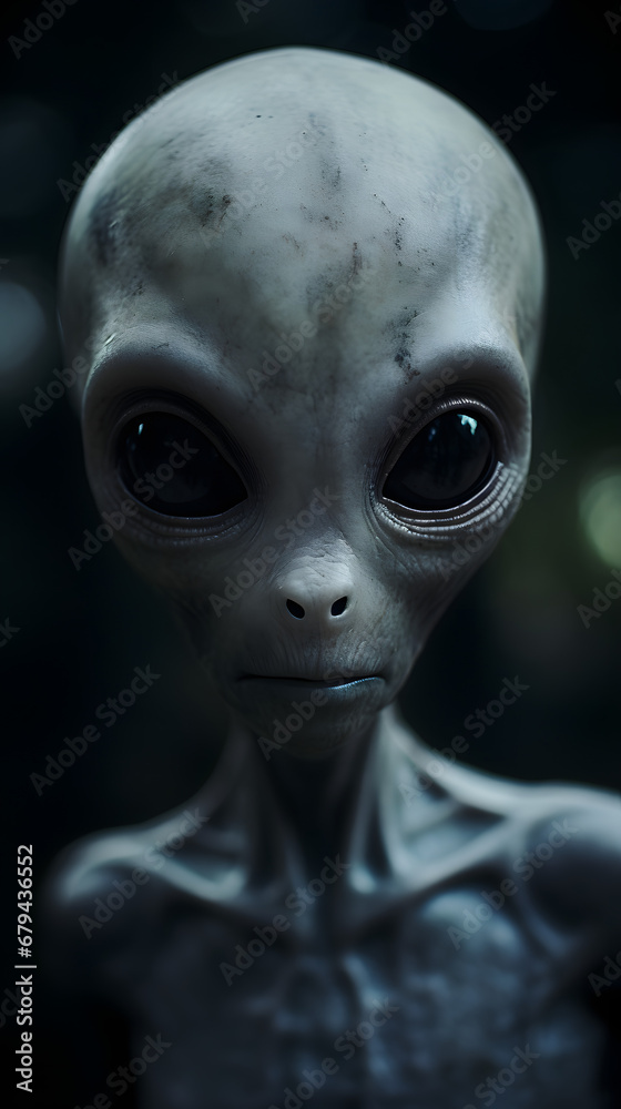 Alien portrait, extraterestial, alien photo, extraterestial photo, ufo