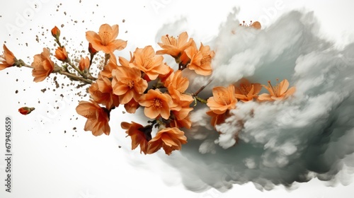 Flowers Flying Clouds, Abstract Background, Effect Background HD For Designer