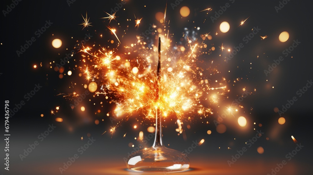 Gold Light Effect Transparent Background, Abstract Background, Effect
