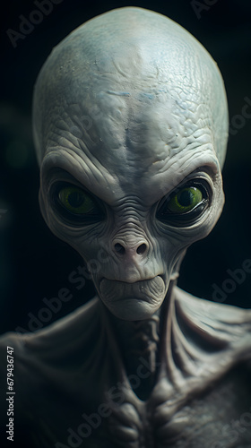Alien portrait, extraterestial, alien photo, extraterestial photo, ufo
