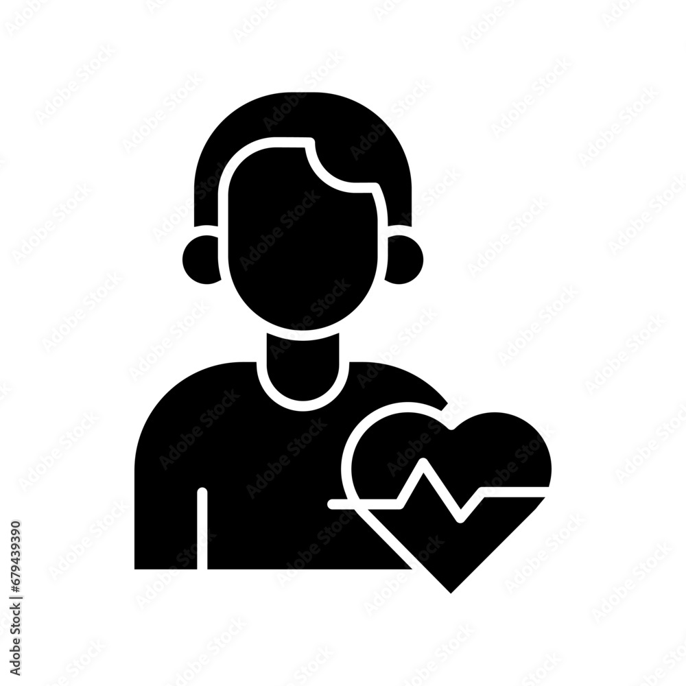 physical wellbeing glyph icon illustration vector graphic. Simple element illustration vector graphic, suitable for app, websites, and presentations isolated on white background physical wellbeing glyph icon illustration vector graphic. Simple element illustration vector graphic, suitable for app, websites, and presentations isolated on white background
