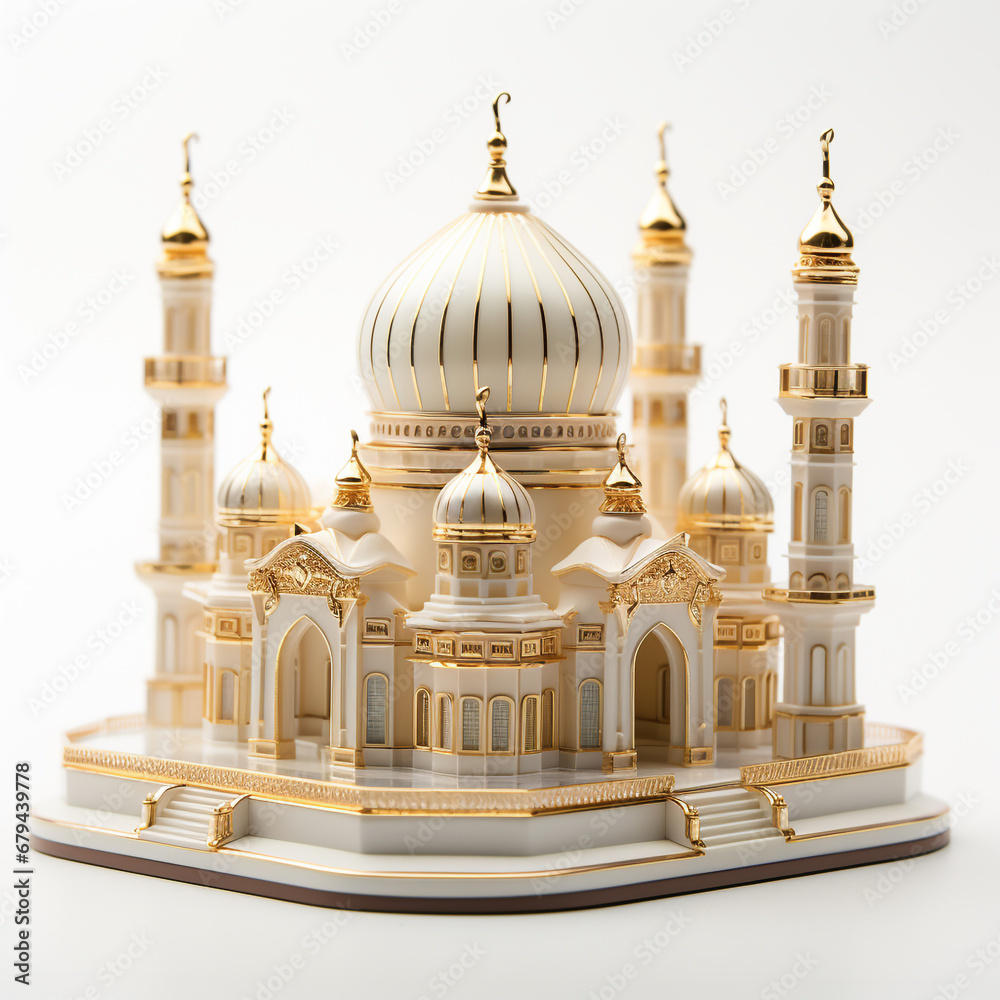 3D miniature model of a mosque