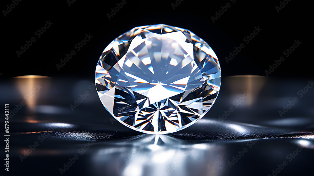 Diamond laying on a clean table Diamond laying on a clean table
