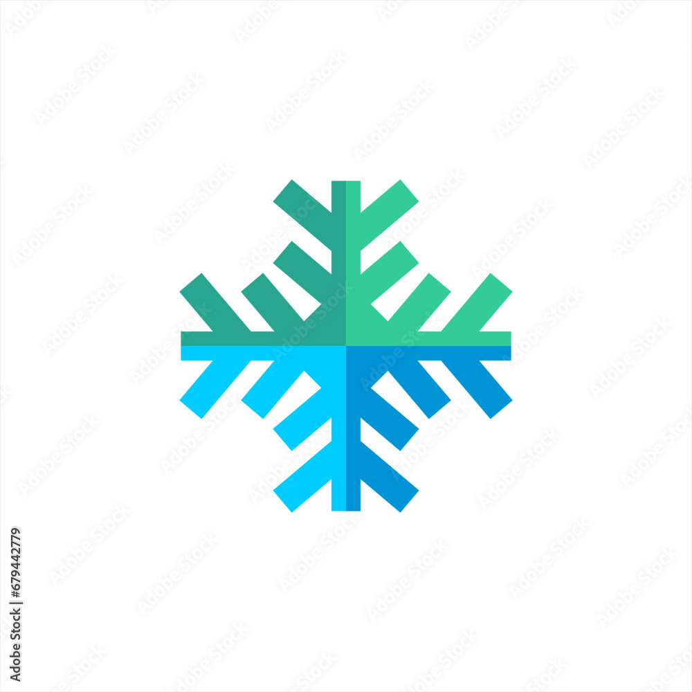Cooling logo vector design, snowflake logo, winter symbol Cooling logo vector design, snowflake logo, winter symbol