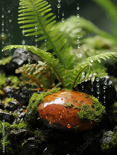 Glistening Raindrops: Nature's Jewels on a Leaf