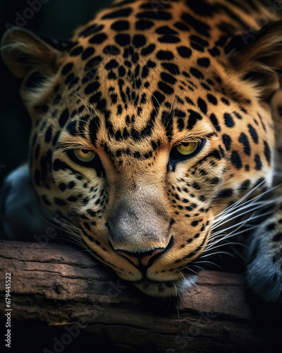 Intimate Portrait of a Majestic Leopard in the Rain