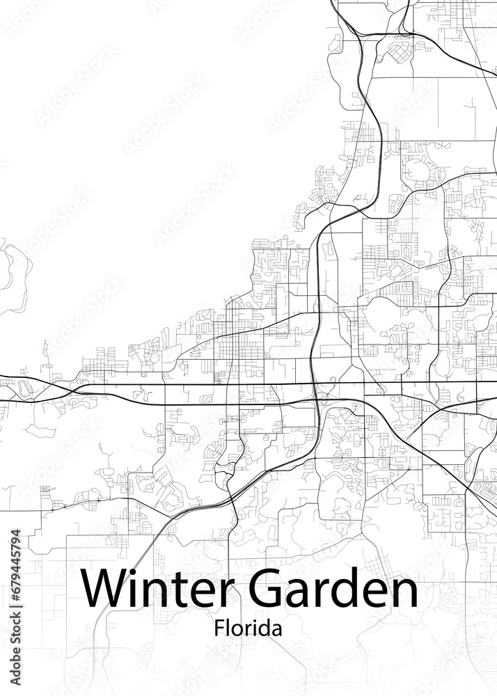 Winter Garden Florida minimalist map