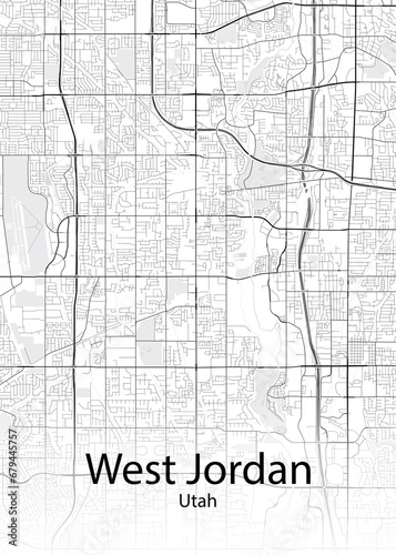 West Jordan Utah minimalist map