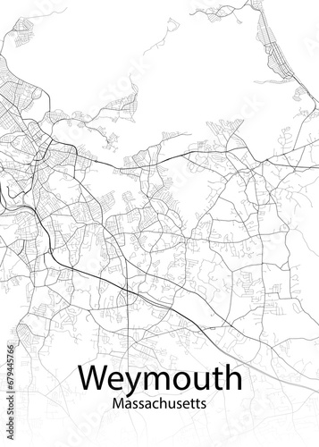 Weymouth Massachusetts minimalist map
