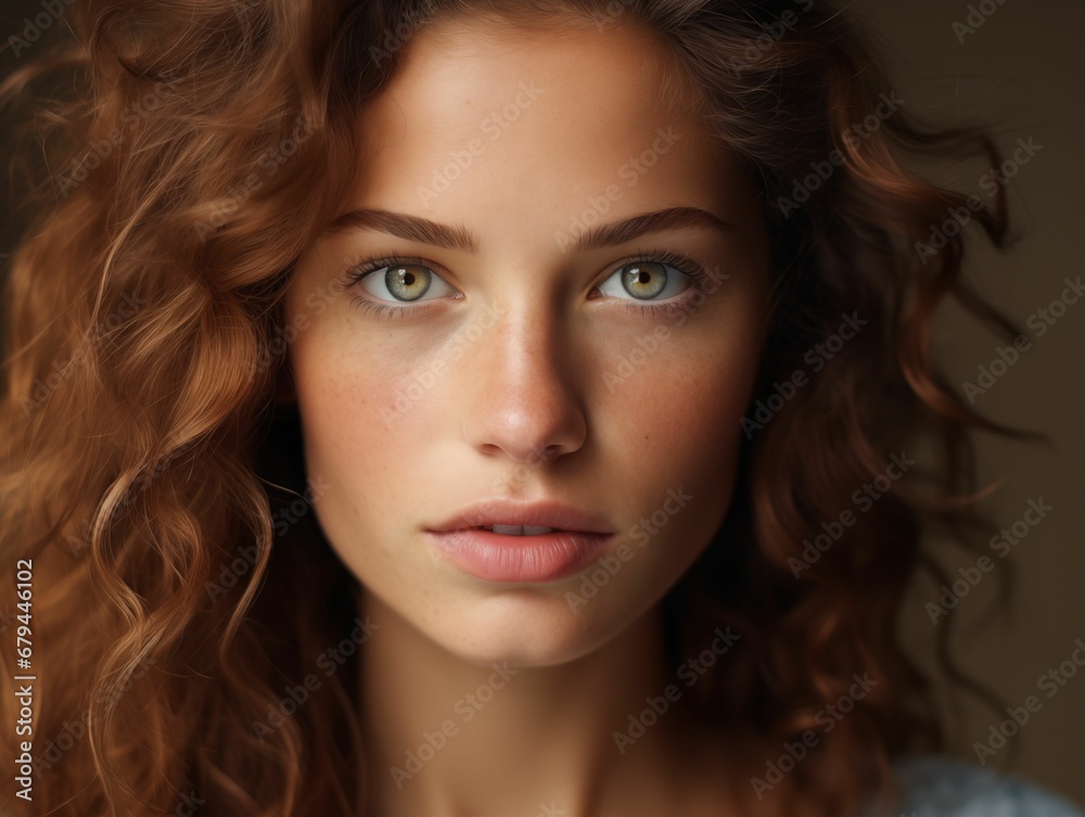 AI generated illustration of a portrait of a woman AI generated illustration of a portrait of a woman