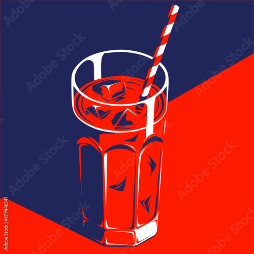 glass of juice illustration design
