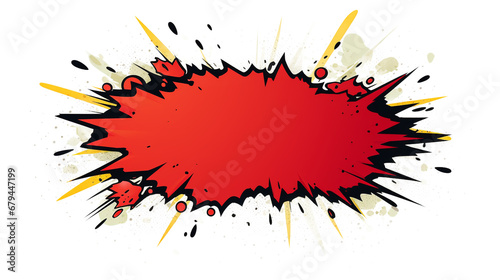 Comic wording style boom sticker graphic on transparent background, PNG © Rames studio