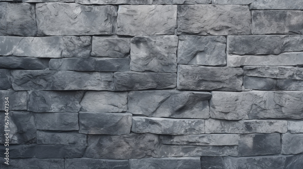 Obraz premium 灰色の石壁の質感 モノクロ テクスチャー背景素材