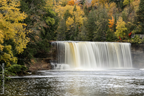 waterfall in autumn