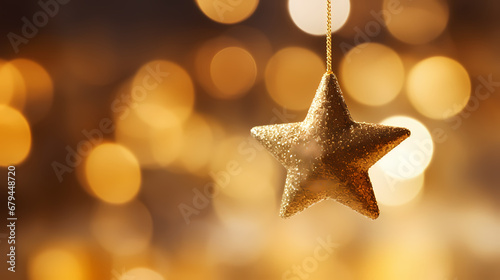 Christmas golden stars background, Christmas and holiday decoration material, PPT background