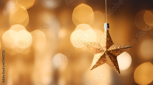 Christmas golden stars background, Christmas and holiday decoration material, PPT background