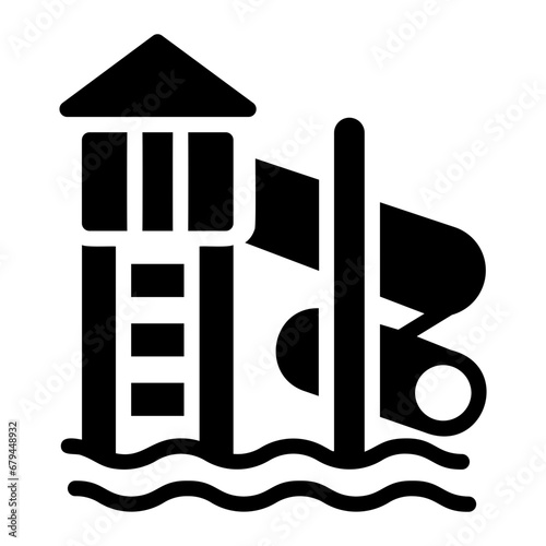 water slide Solid icon