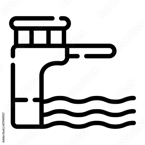 springboard Line Icon
