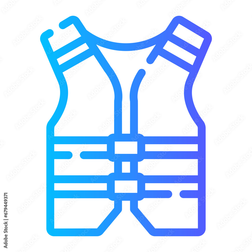 life vest Line Gradient Icon life vest Line Gradient Icon