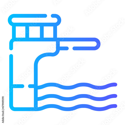 springboard Line Gradient Icon