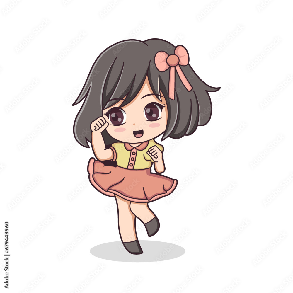 Chibi Anime Character Design Illustration