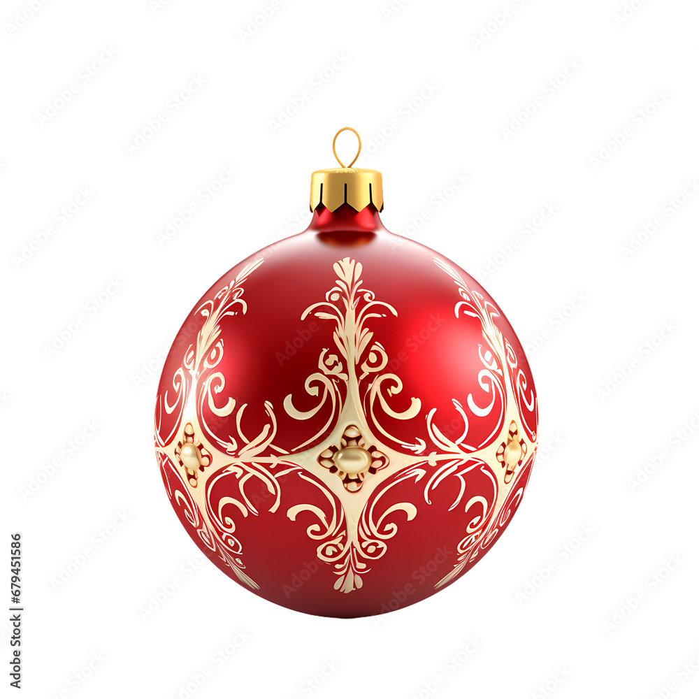 Christmas decoration on transparent background, Christmas, holiday decoration material, vector illustration